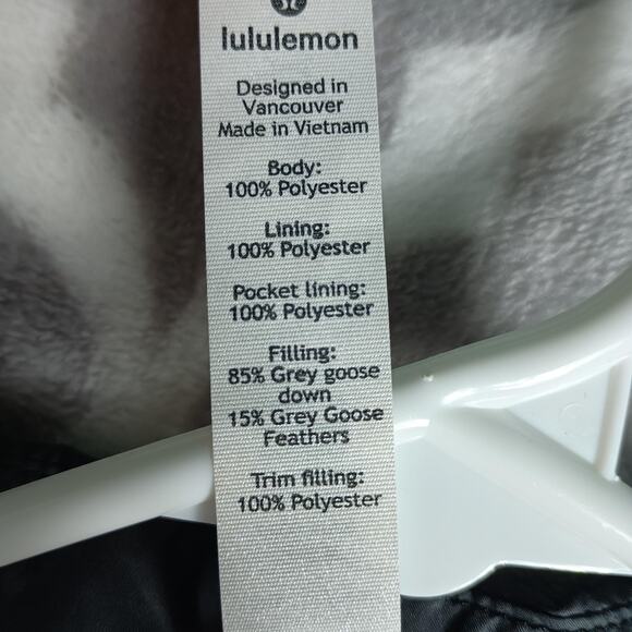 Lululemon Vest Womens 8 Gray Down Puffer Quilted Lightweight Full Zip Packable - Picture 9 of 12